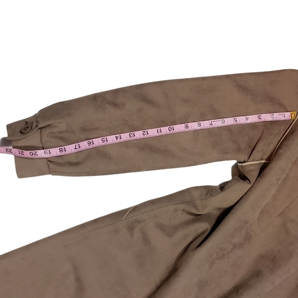 Vintage All Seasons Faux Suede Jacket Sz Medium ? Removable Liner Winter Coat - Picture 16 of 16
